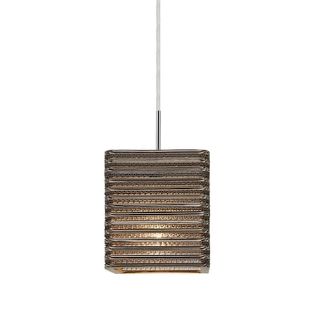 Besa Lighting Kirk 6 Cord Pendant, Satin Nickel Finish, 1x9W LED 1JT-KIRK6-LED-SN